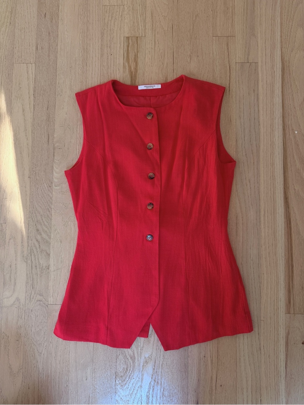 Peppermayo Born for Bordeaux Linen Vest